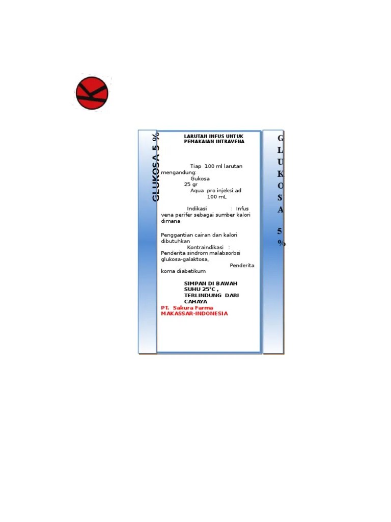 Etiket Infus Glukosa 5 %