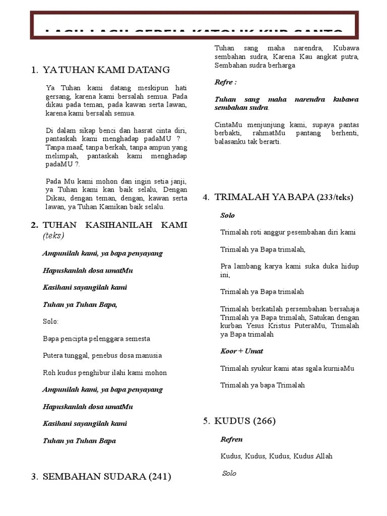 Find the lyrics for trimalah roti anggur by victor hutabarat on rockol. Lagu Paskah Yanny Kota Pdf