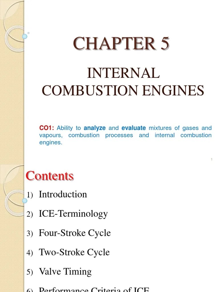 CHAPTER 5 Internal Combustion Engine | PDF | Internal Combustion Engine ...