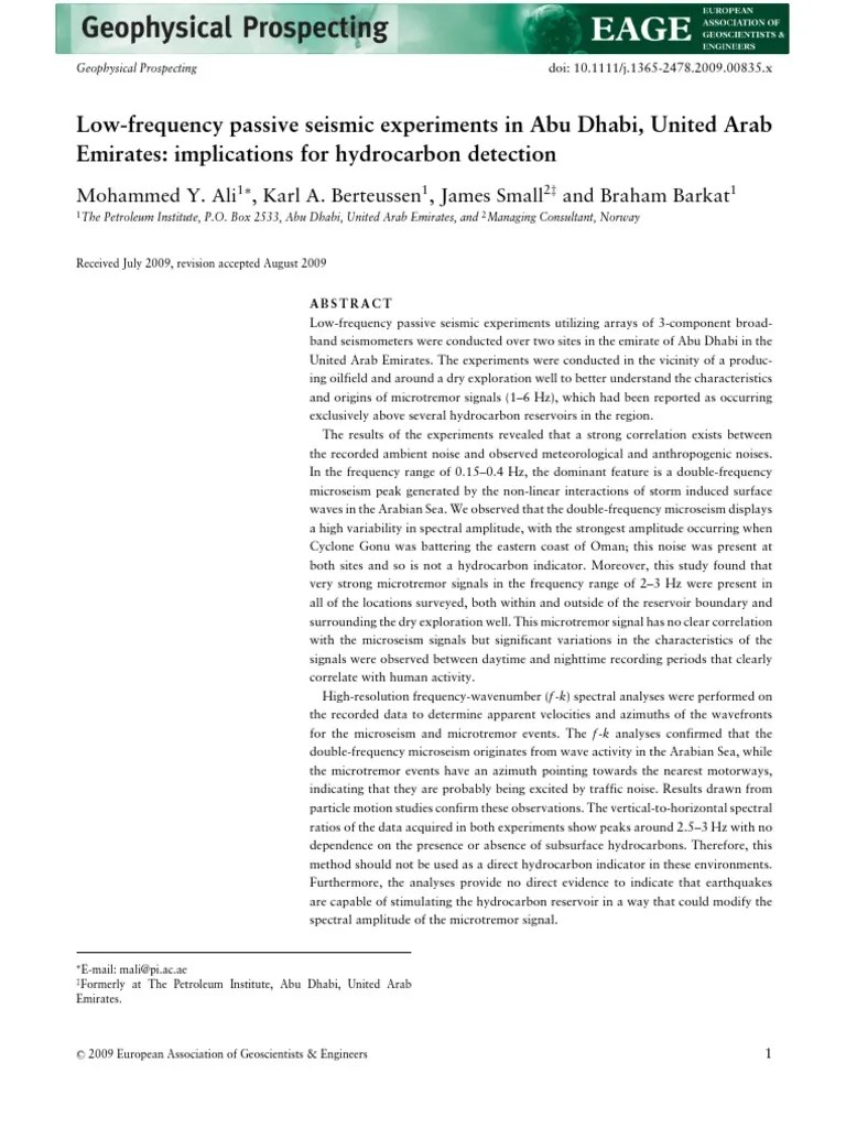 Passive Seismic | PDF | Spectral Density | Reflection Seismology