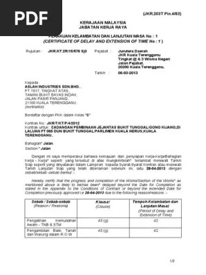 Surat rasmi permohonan guru ganti rasmi f. Contoh Eot Jkr Pdf