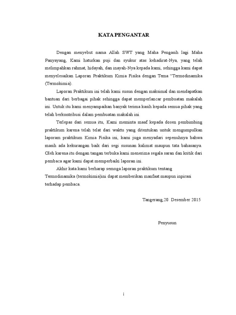 23 contoh kata pengantar makalah laporan proposal skripsi lengkap. Contoh Kata Pengantar Laporan Plpg Contoh Resource
