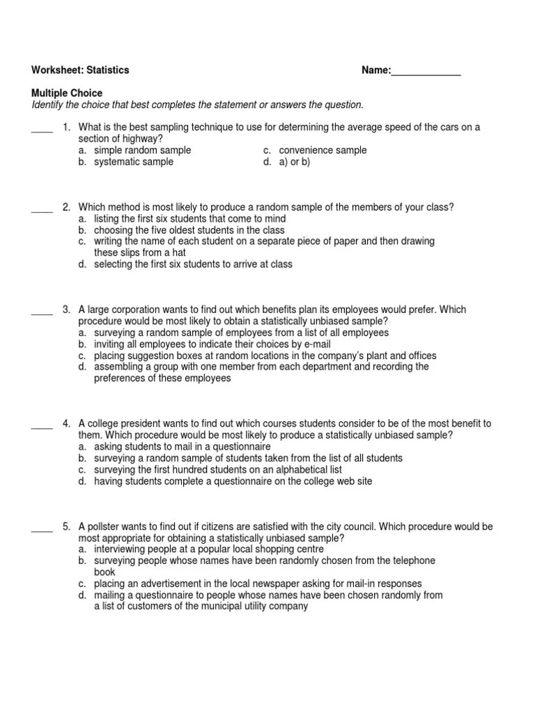 Types Of Sampling Sampling Methods With Examples