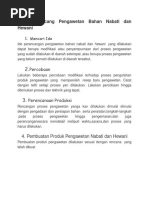 Bahan pangan hewani dan nabati a.pengertian secara garis besar, bahan. Cara Merancang Pengawetan Bahan Nabati Dan Hewani Pdf