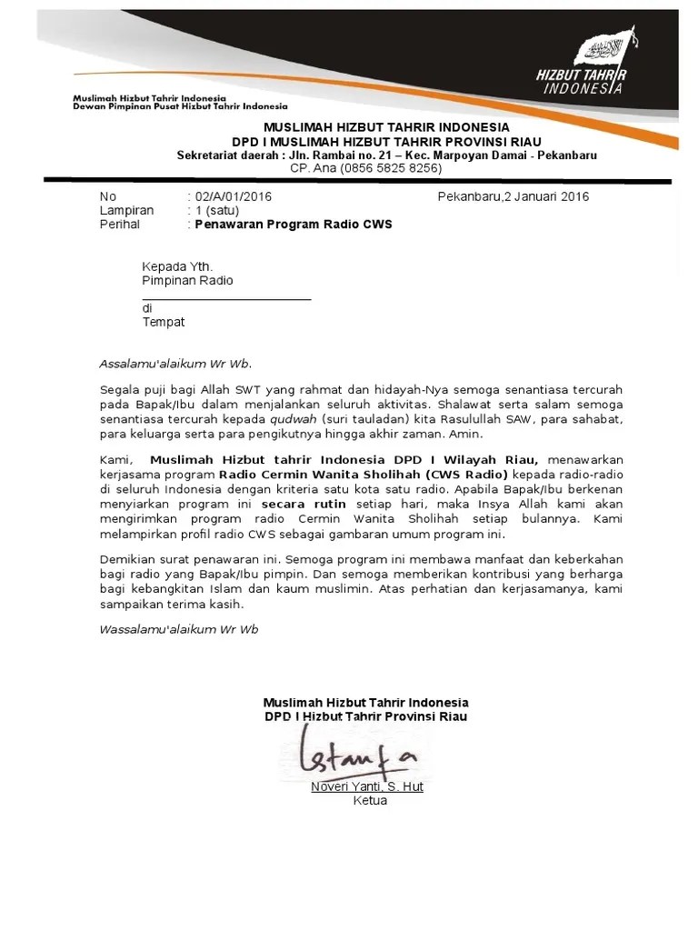 Surat Penawaran Radio | PDF