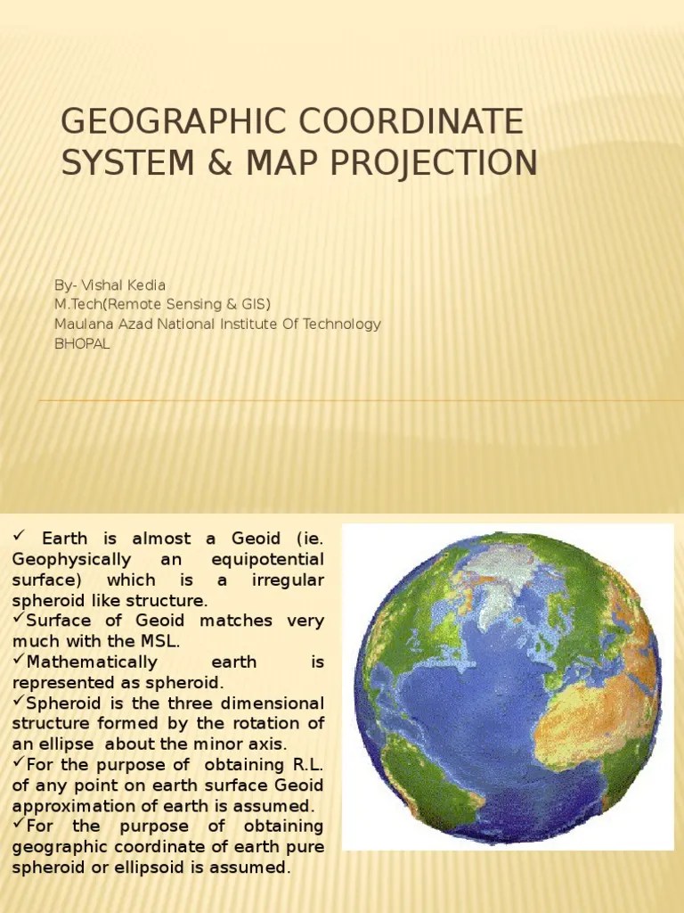 Geographic Coordinate System & Map Projection | PDF | Latitude ...