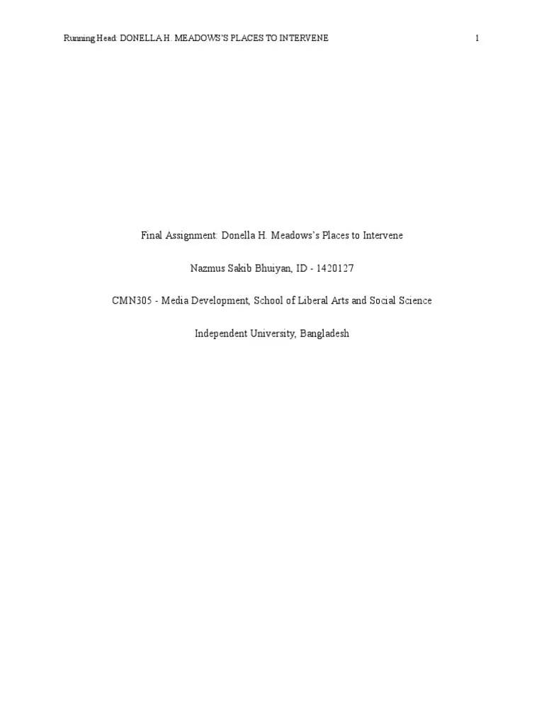 Leverage Points | PDF | System | Feedback