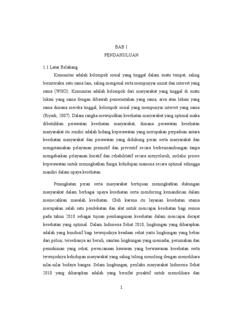 Laporan Keperawatan Komunitas (Desa) | PDF