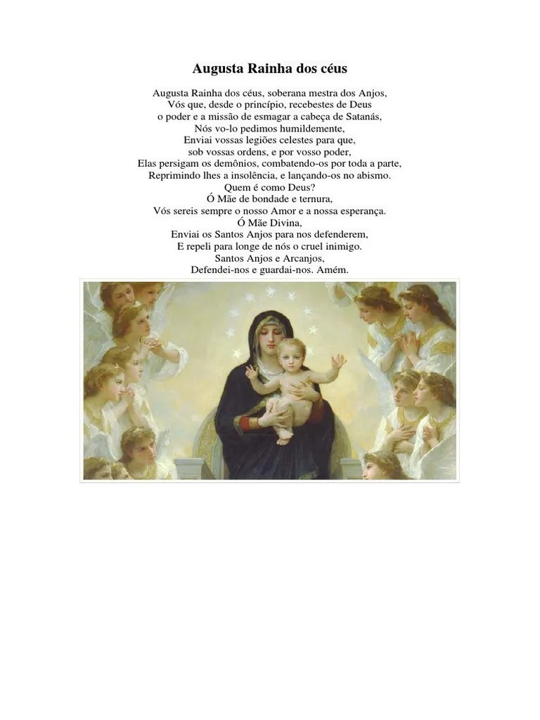 Augusta Rainha Dos Céus | PDF | Deus | Crença E Doutrina Religiosa