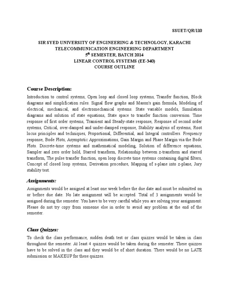 Lcs 2016 Lecture Plan First Control Theory Systems Theory