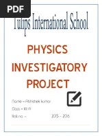 Physics Investigatory Project Abhishek Class Xii