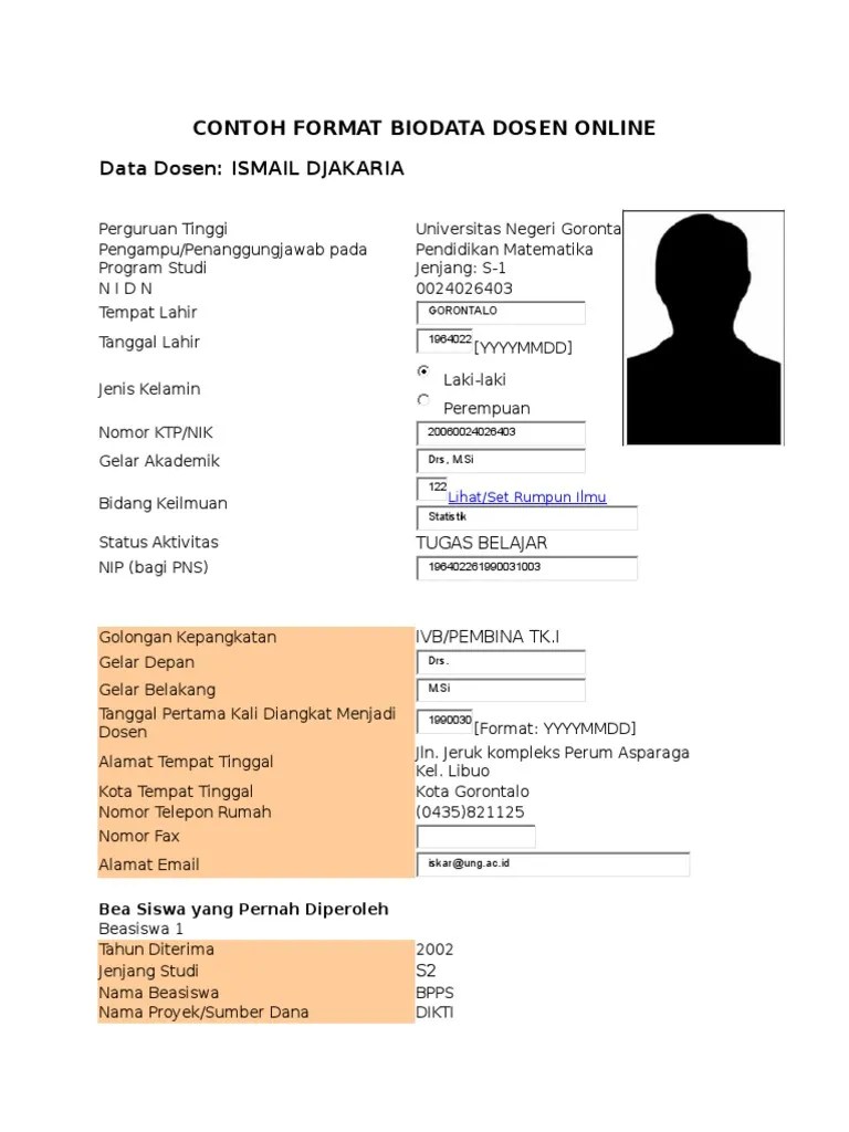 Adding a pdf file to a word file is a si. CONTOH FORMAT BIODATA DOSEN.doc