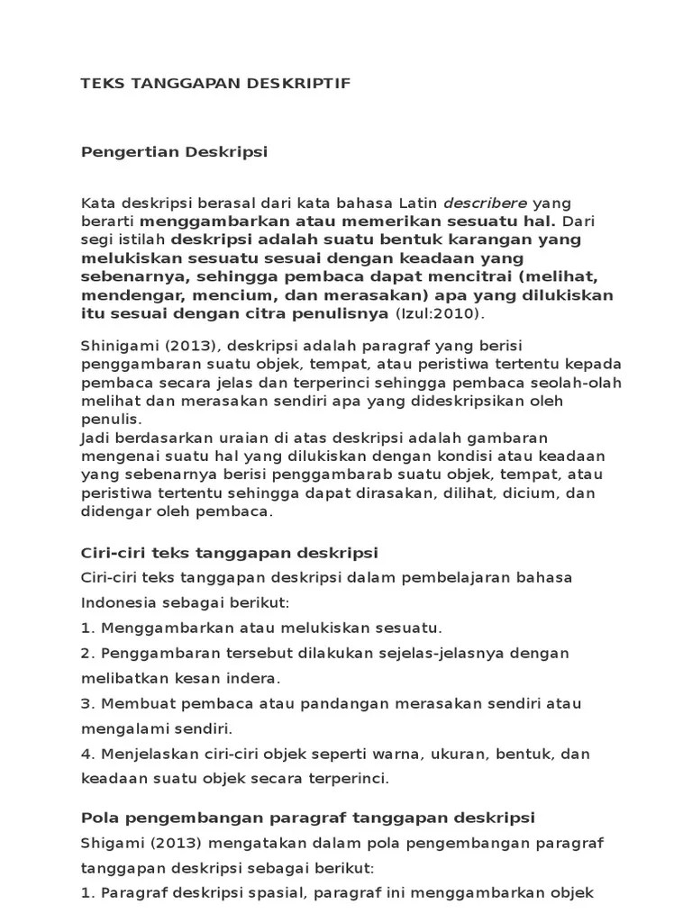 Arti Dari Kata Deskripsi Katapos