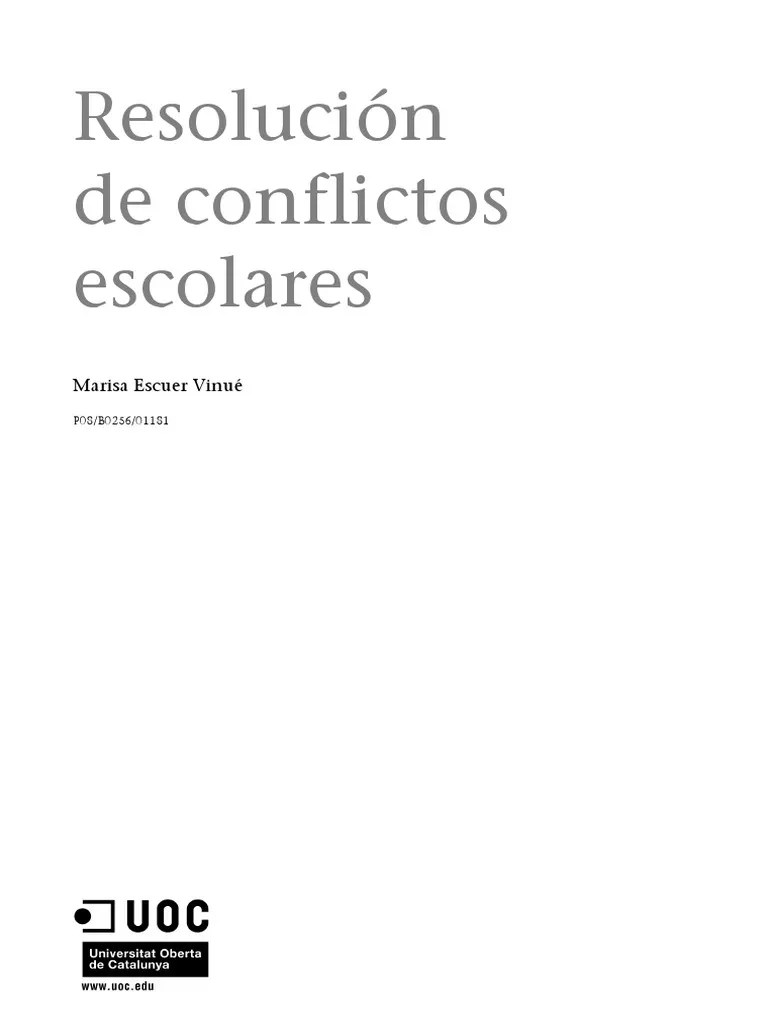 Resolucion De Conflictos Escolares | PDF | Familia | Salón De Clases