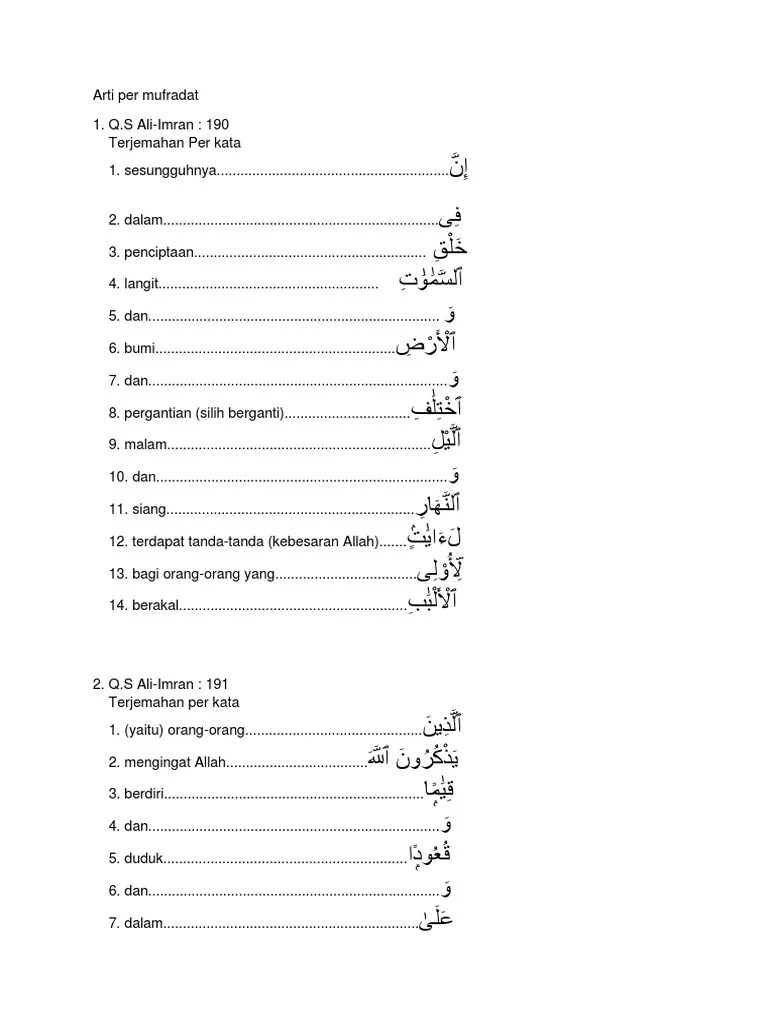 · pengetahuan melalui pancaindera dikenali sebagai pengetahuan aposteriori kerana ia datang selepas melalui … Arti Mufradat Al Imran 190 191 Pdf