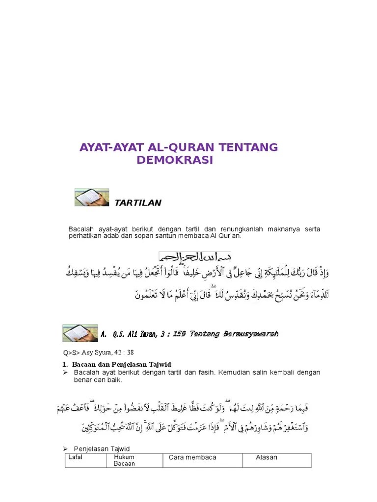 Bab 7.ayat Ayat Tentang Demokrasi | PDF