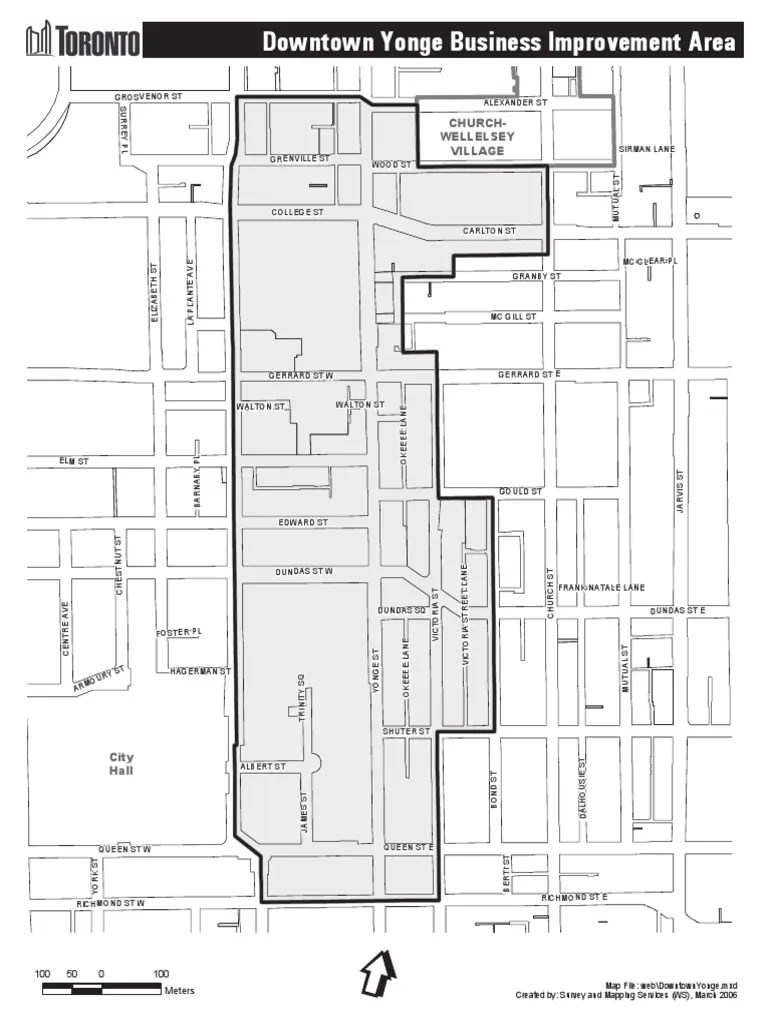 Downtown Yonge Business Area Map PDF 1