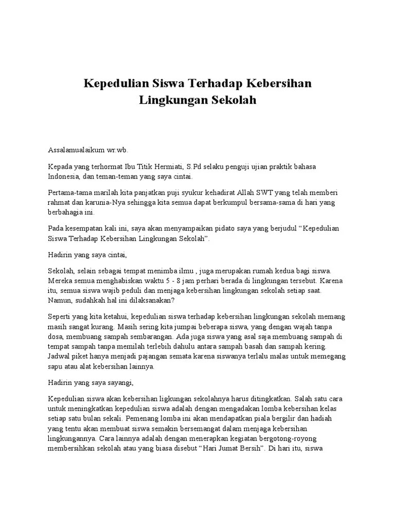 11.07.2021 · 14 contoh karangan narasi tentang pendidikan, liburan, lingkungan, guru, sekolah juga pengalaman pribadi adalah karangan yang cerita seseorang dengan beberapa. 20 Inspirasi Pidato Menjaga Kebersihan Di Lingkungan Sekolah Diary By Karo