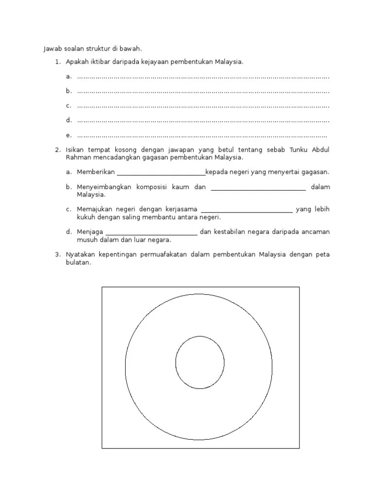 Jawapan sejarah kertas 3 tingkatan 4 bab 1 tamadun. Soalan Struktur Ujian Sejarah Tahun 6 Pdf