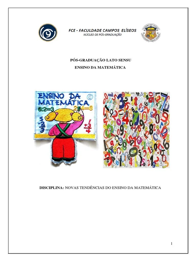 01 - Apostila - Novas Tendências Do Ensino Da Matemática | PDF | Aprendizado | Ensino De Matemática
