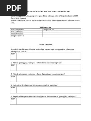 Contoh soalan temubual kerja kursus sejarah stpm penggal 2, contoh soalan temubual kerja kursus sejarah stpm mpm, contoh soalan temubual . Borang Temubual Kerja Kursus Pengajian Am Pdf