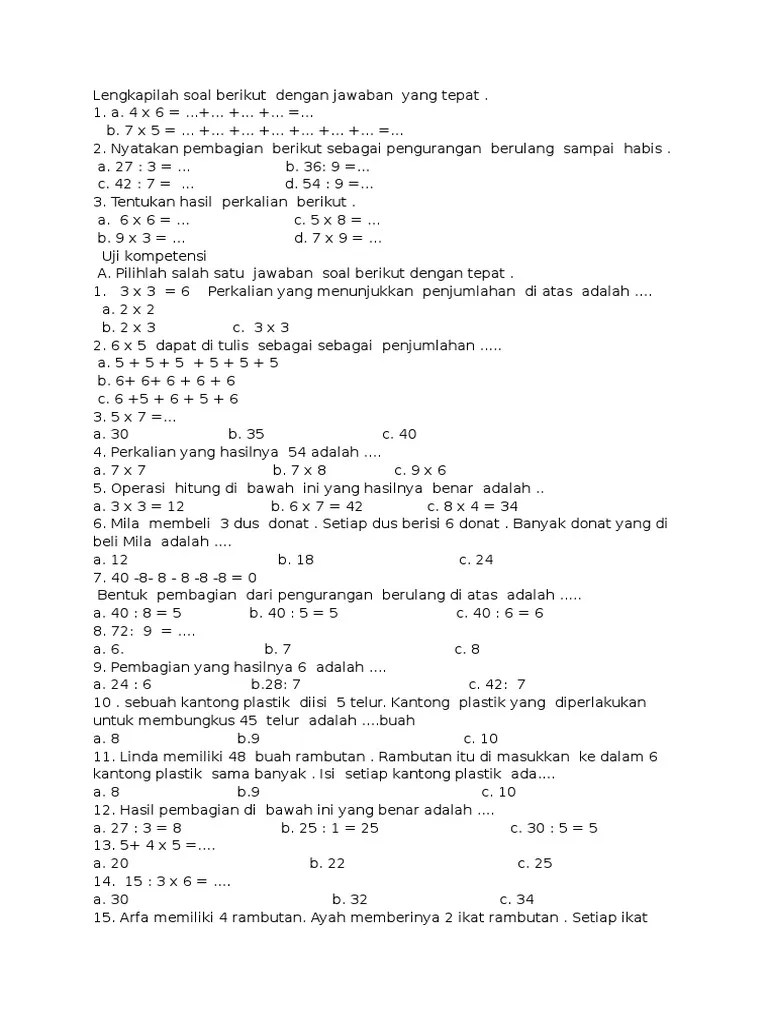 Contoh Latihan Soal Latihan Soal Perkalian Matematika Kelas 3 Sd Soal Matematika Sd Kelas 2 Tentang Alat Ukur Waktu.