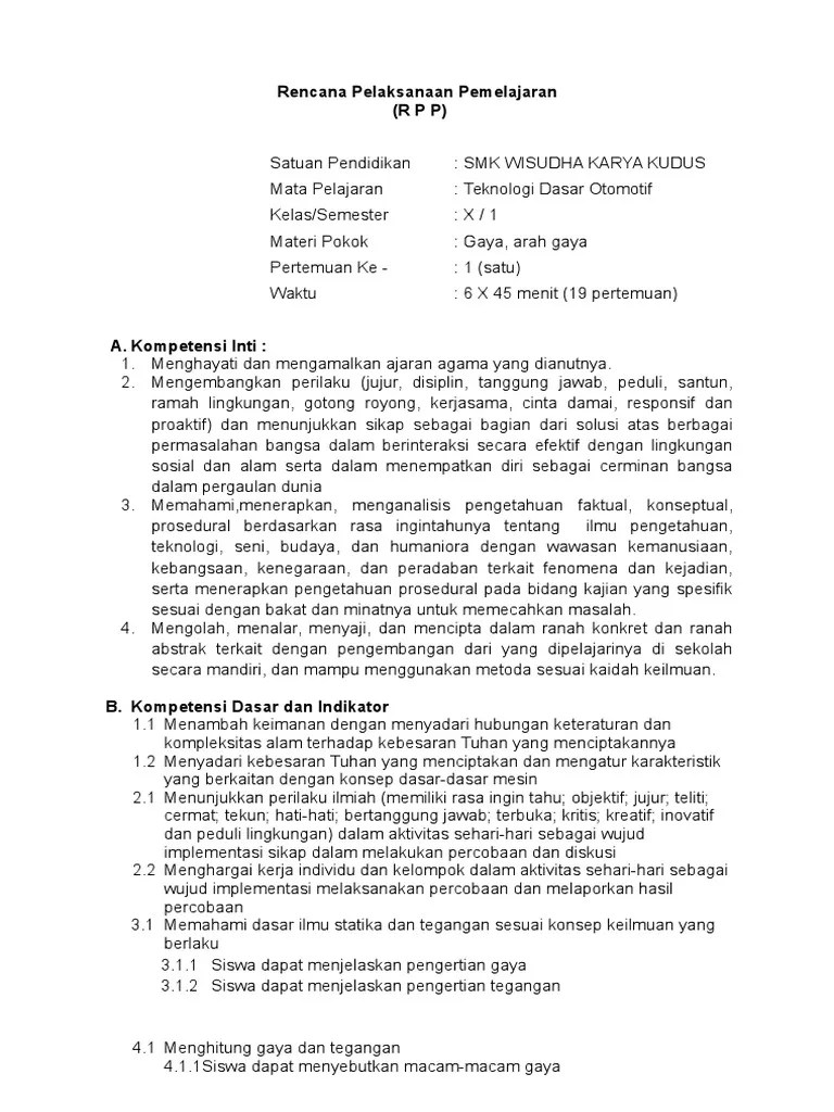 Silabus tdo revisi terbaru nama sekolah mata pelajaran komp. Rpp Tdo 1 Pdf
