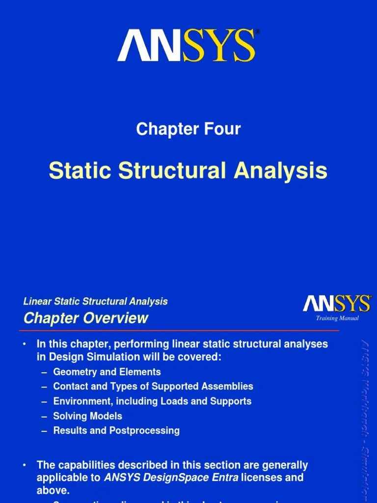 Linear Static Structural Analysis Using Finite Element Modeling To ...