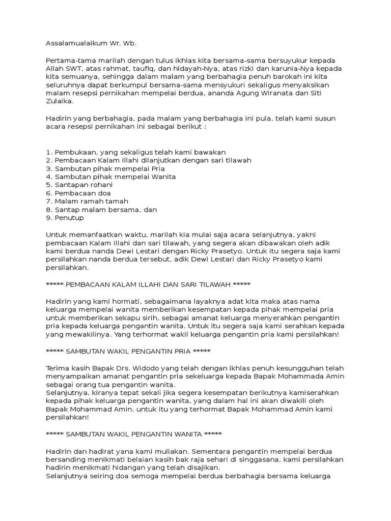 Teks sambutan wakil mempelai pria ( contoh terbaik ). Contoh Kata Sambutan Keluarga Dalam Acara Resepsi Pernikahan Mosi