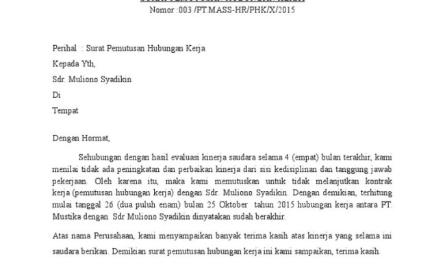 Kesah benar isteri main jatan lain Surat Rasmi Diberhentikan Kerja Oleh Majikan Tersoal Q Otosection