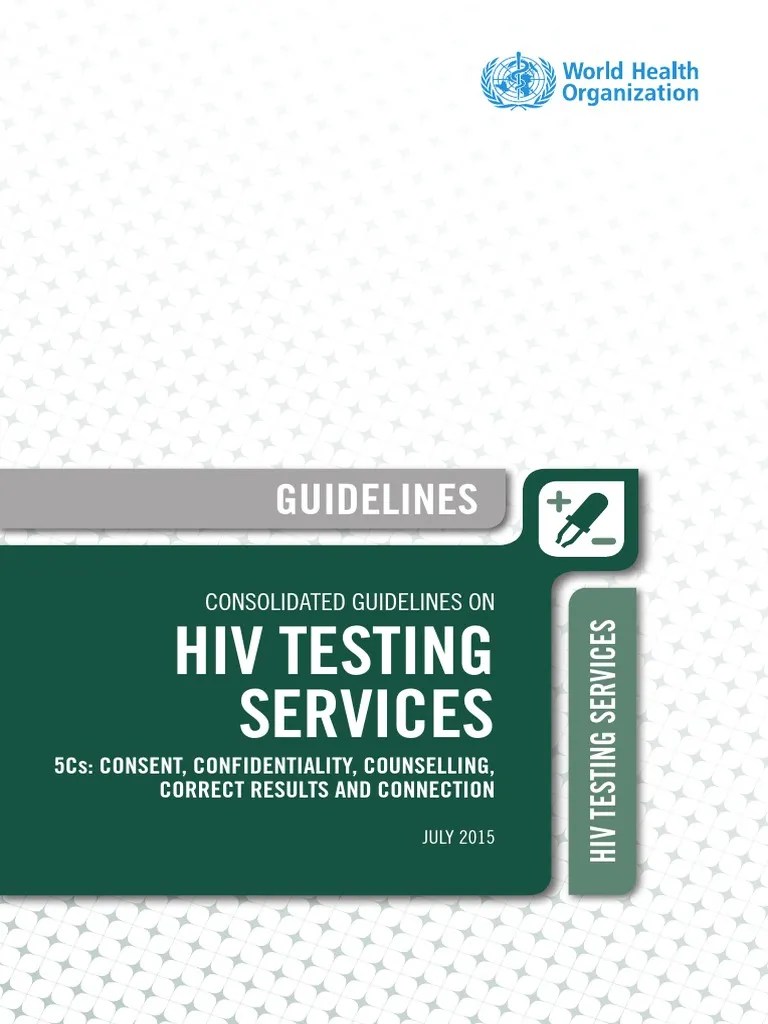 Guidelines: Consolidated Guidelines On HIV Testing Services - 5cs ...