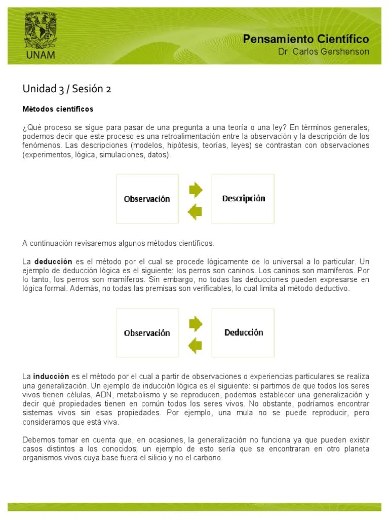 U3S2 Metodos Cientificos | PDF | Teoría | Science