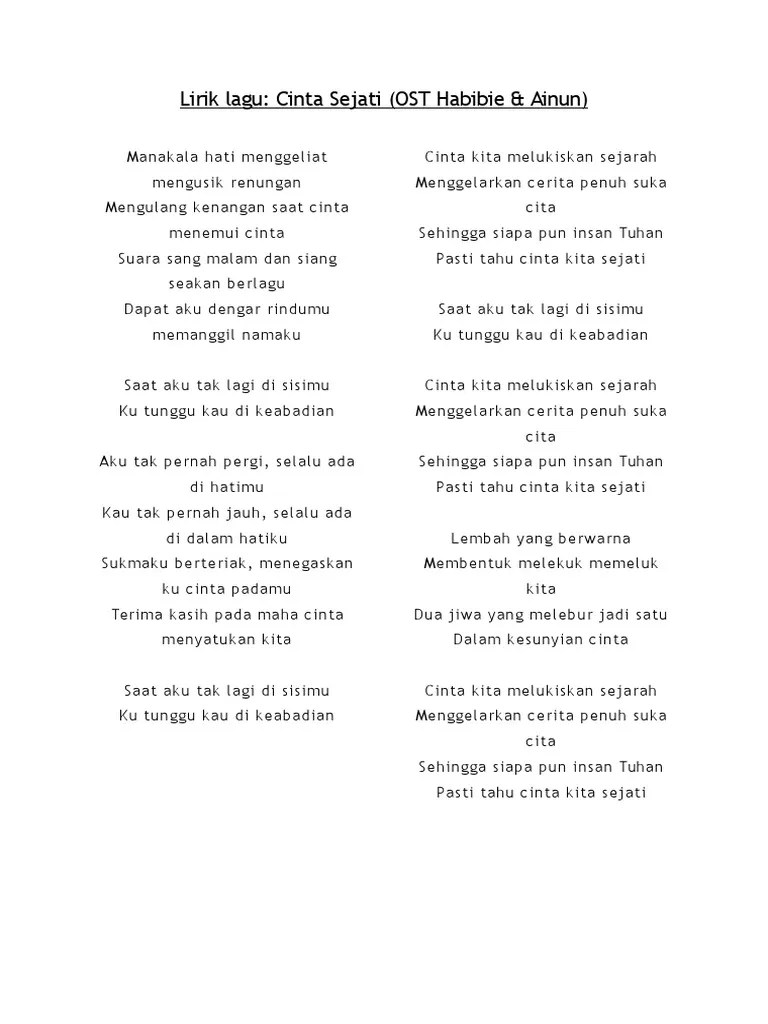 Lirik Lagu Bagaikan Langit Dan Bumi Lirik Lagu Bagaikan Langit Dan Bumi