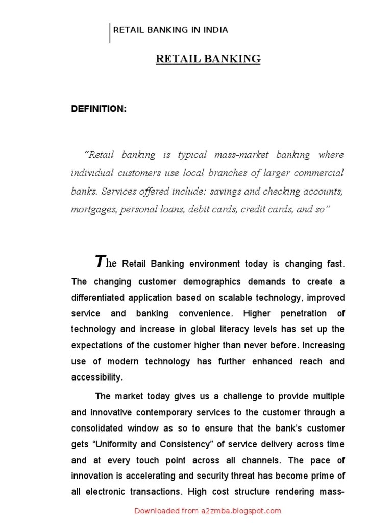Retail Banking In India | PDF | Automated Teller Machine | Banks