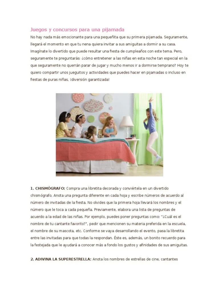 Juegos Pijamadas Adultos : Pijama de Dos Piezas (10 juegos)