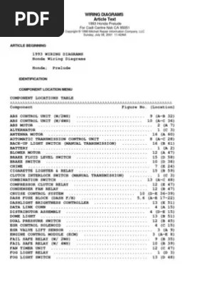 92 96 Prelude Wiring Diagrams Ignition System Relay