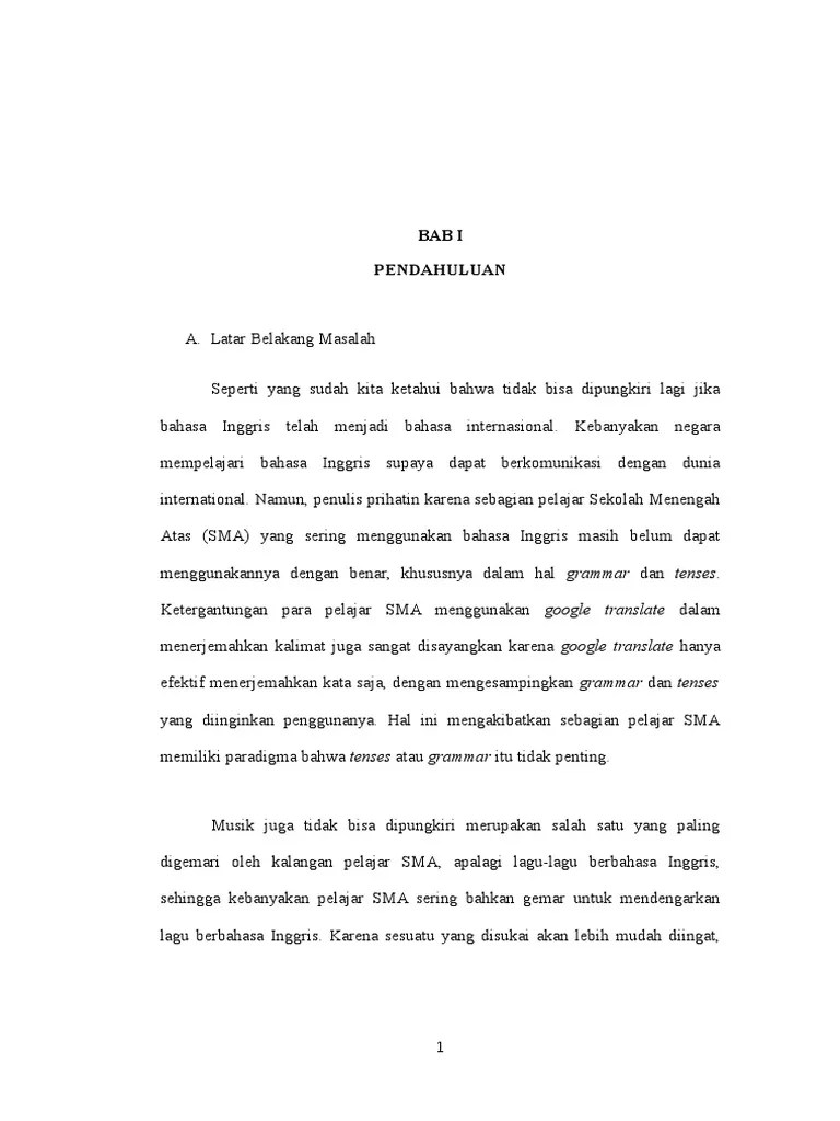 Pendidikan Bahasa Inggris Dengan Mendengarkan Lagu Berbahasa Inggris | PDF
