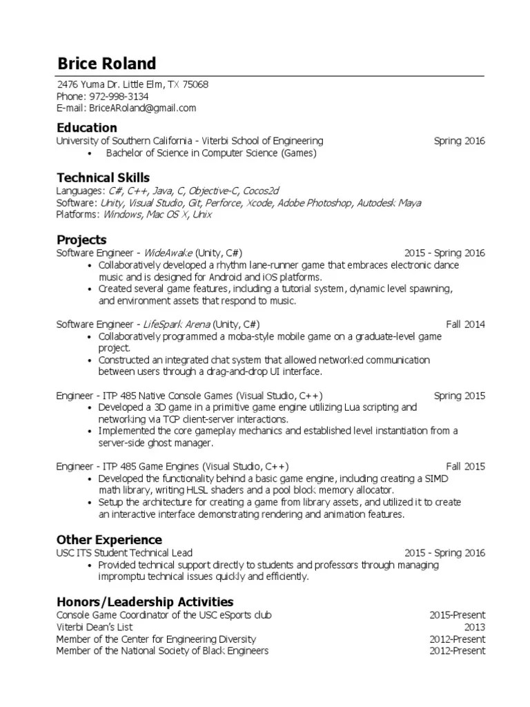 Once you learn enough of c++, you can branch further out. Briceroland Resume Pdf