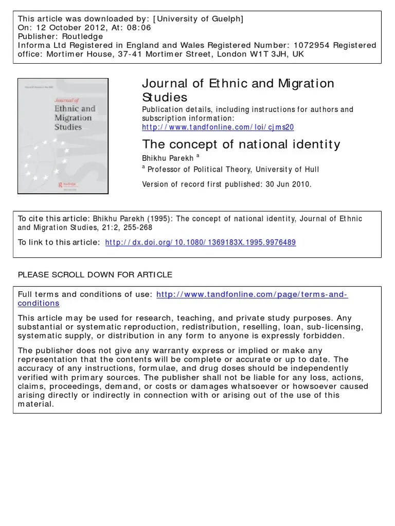 Concept Of National Identity | PDF | Identity (Social Science ...