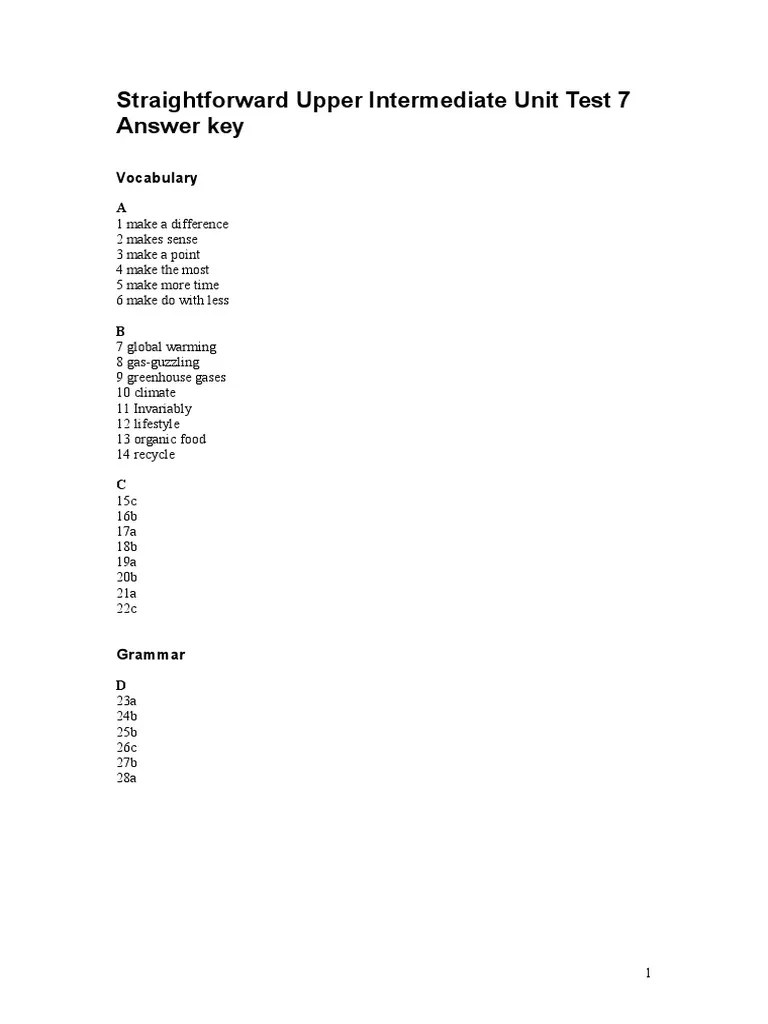 Unit 7 Test Key Doc