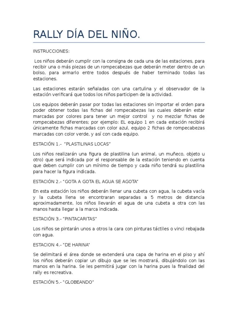 Rally Por Estaciones Para Niños - 16 Juegos Para Ninos Al Aire Libre Divertidisimos