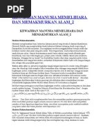 Mewujudkan pemerintahan bebas kkn silahkan untuk di jadikan rujukan.semoga bermanfaat. Kewajiban Manusia Memelihara Dan Memakmurkan Alam Syarhil Pdf