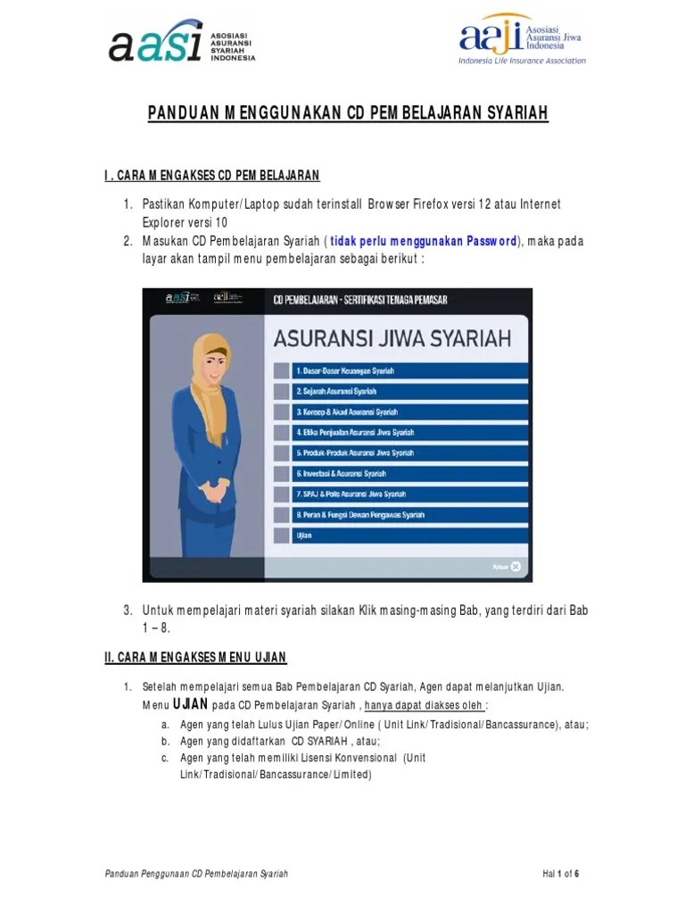 Panduan Menggunakan CD Pembelajaran Syariah | PDF