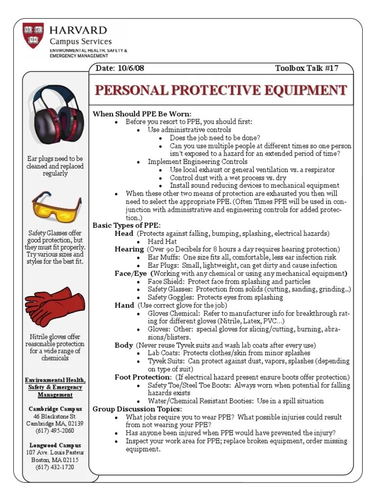 PPE.pdf | Personal Protective Equipment | Safety