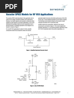 Varactor Spice Model An 200315c Capacitor Diode