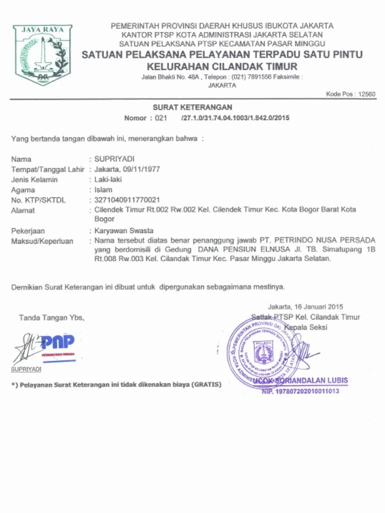 Panduan perizinan usaha mikro dan kecil (umk) risiko rendah. Surat Keterangan Domisili Pdf Pdf