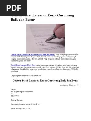 Berikut ini dapat sobat download contoh surat lamaran kerja guru paud, tk, sd, mi, smp, sma, smk, bimbel, yayasan, honorer yang masih kuliah . Contoh Surat Lamaran Kerja Guru Yang Baik Dan Benar Pdf