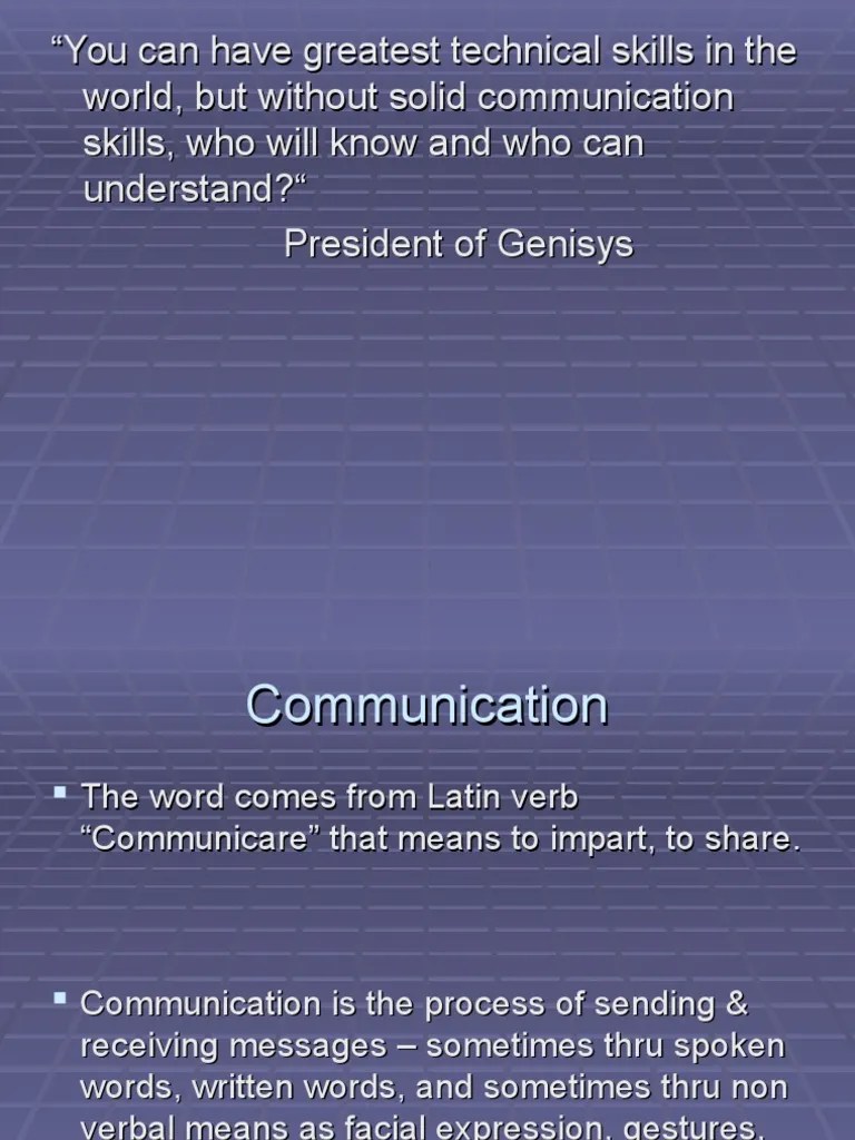 Importance Of Communication | Download Free PDF | Neuropsychological Assessment | Communication