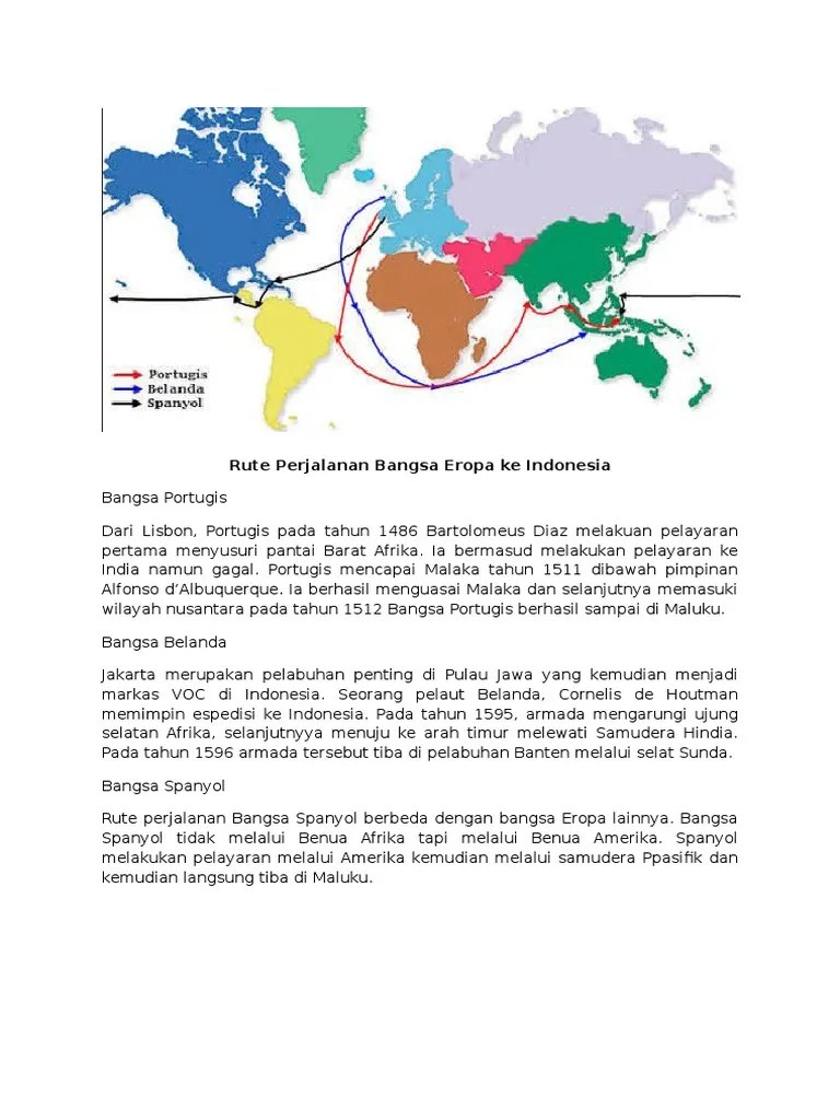 Tujuan utama kedatangan bangsa barat ke indonesia. Rute Perjalanan Bangsa Eropa Ke Indonesia