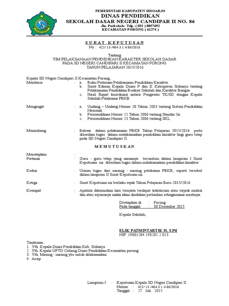 Atas dasar ini, kementerian pendidikan dan kebudayaan mencanangkan penguatan pendidikan karakter (ppk) secara bertahap mulai tahun 2016. Sk Karakter Pdf